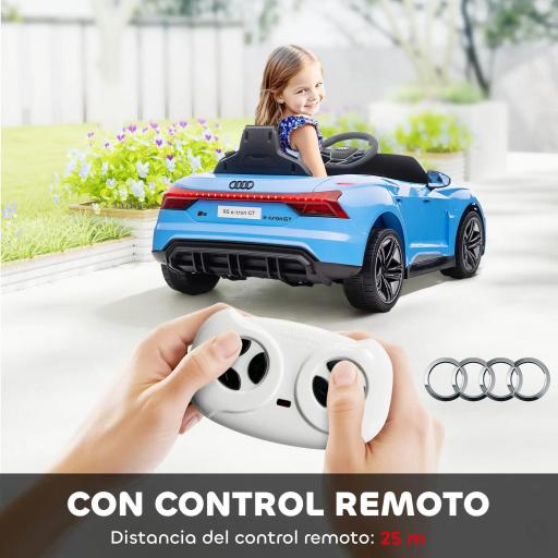 Coche Eléctrico para Niños de +3 Años AUDI RS e-tron GT Coche de Batería con Mando a Distancia 103x58x41 cm Azul [1]