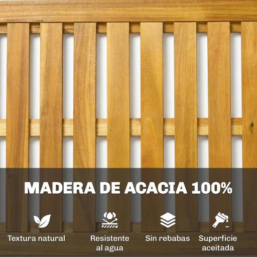 Alfombrilla de Ducha de Madera de Acacia 91x51 cm Alfombra Antideslizante para Baño Spa o Piscina Natural [2]