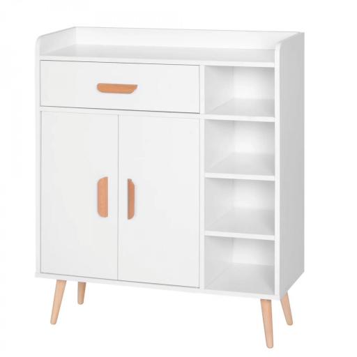 Aparador Buffet Armario Gabinete Consola Mueble Multiusos de Comedor Salón Baño Pasillo 80x29.5x96cm [8]