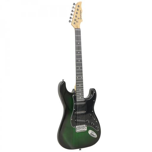 Kit Guitarra Eléctrica de Iniciación con Amplificador 15W Afinador Digital Cuerdas Correa 3 Púas y Funda Negro [9]