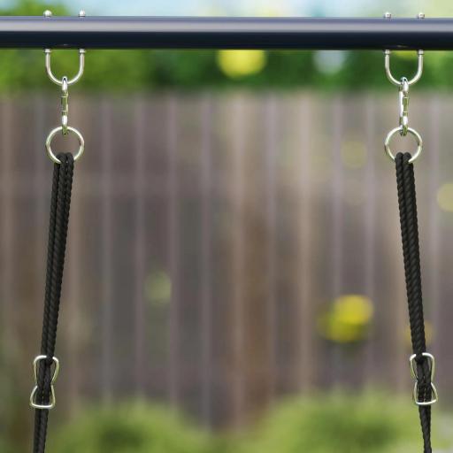 Columpios para Niños de +3 Años con 2 Columpios Simples y 1 Columpio Plataforma Carga 120 kg 365x180x184 cm Multicolor [6]