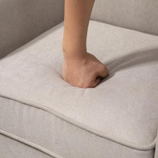 Butaca de Salón Tapizada en Tela Sillón Relax con Reposabrazos Asiento Extraíble para Dormitorio 79x78x87 cm Gris [7]