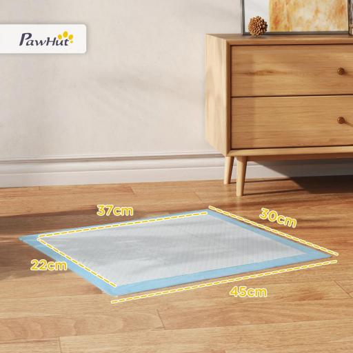 Empapadores para Perros 100 Unidad 45x30 cm Diseño de 6 Capas con Superficie de Secado Rápido a Prueba de Fugas Azul [1]