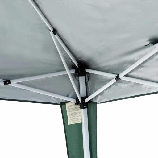 Carpa Plegable 3x3 m, Pop-up, Cenador Pabellón de Jardín, Altura Ajustable con Bolsa de Transporte, Anti-UV, Impermeable, Gazebo para Camping, Fiestas, Exterior, Verde [6]