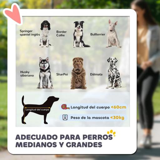 Cochecito Plegable para Perros Carrito de Mascotas con Ventanas de Malla Correas de Seguridad 112x65x100 cm Gris y Negro [5]