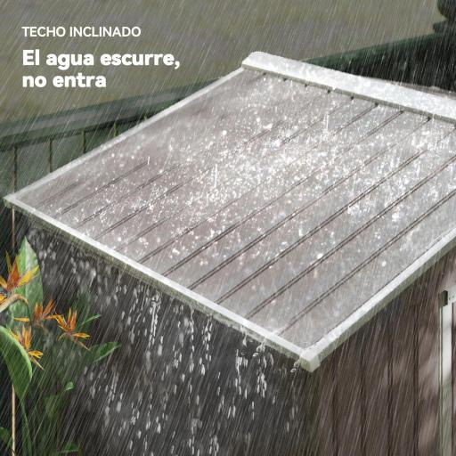 Caseta de Jardín 213x130x185 cm Cobertizo Metálico de Exterior para Almacenamiento de Herramientas Gris [2]