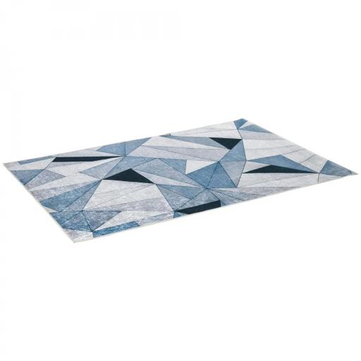 Alfombra de Salón Moderna de Terciopelo 230x160 cm Alfombra Geométrica con Base Antideslizante Multicolor [6]