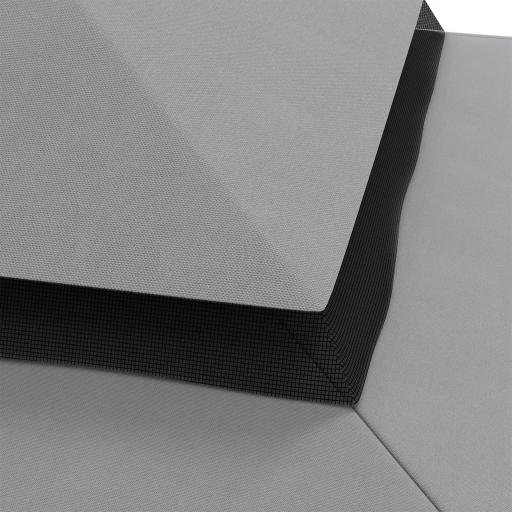 Techo de Repuesto para Cenador 3x3 m Cubierta de Repuesto con Techo Doble y 8 Orificios de Drenaje Gris Claro [7]