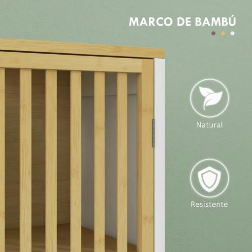 Columna de Baño Mueble de Baño Alto con 2 Compartimentos 2 Puertas de Rejilla y Estantes Ajustables 32x30x172 cm Blanco [5]