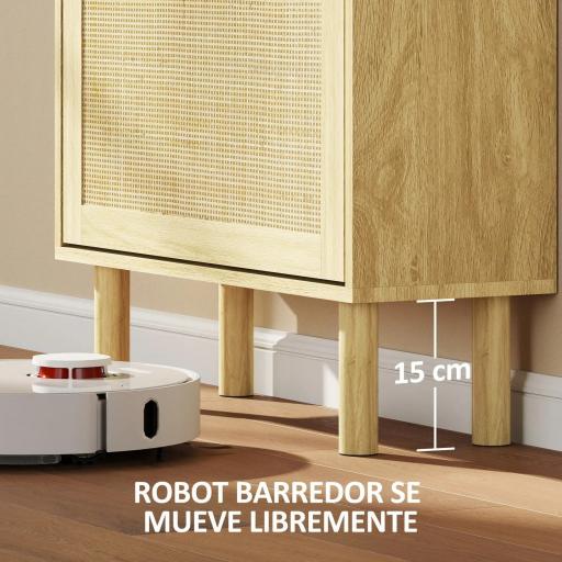 Mueble Zapatero con 3 Cajones Abatibles y Estante Abierto para12-18 Pares de Zapatos 65x24,5x153 cm Roble [6]
