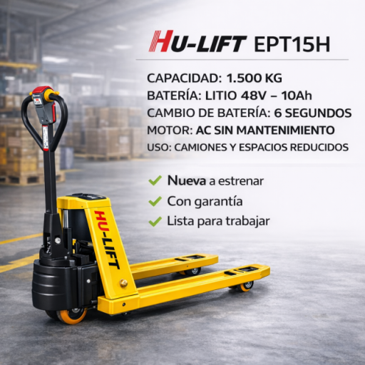 Transpaleta Eléctrica HU-LIFT EPT15H 1.500Kg [3]