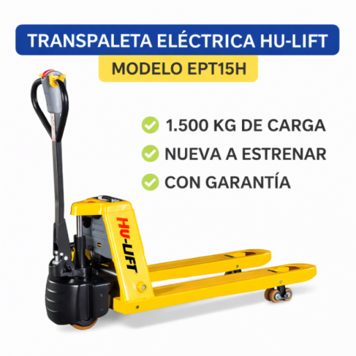 Transpaleta Eléctrica HU-LIFT EPT15H 1.500Kg [2]