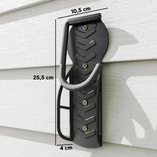 Soportes de Pared para Bicicletas de 4 Piezas Plegables hasta 30 kg con Tornillos para Casa Garaje y Sótano Negro [1]