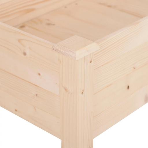 Huerto Urbano Elevado de Madera 122,5x56,5x76 cm con Tela no Tejida para Cultivos Plantas Flores Natural [7]