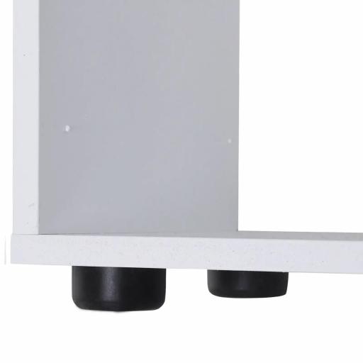 Estantería Moderna Vertical Diseño de Librería con 8 Estantes E1 Tablero de Partículas 70x24x178cm Blanco [7]