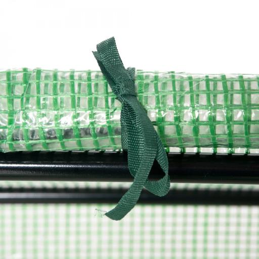 Invernadero de Exterior 120x60x60 cm Invernadero de Jardín con 2 Ventanas Enrollables Cubierta de PE 140g/㎡ y Marco de Acero Impermeable Anti-UV para Cultivo de Plantas Verduras Verde [7]