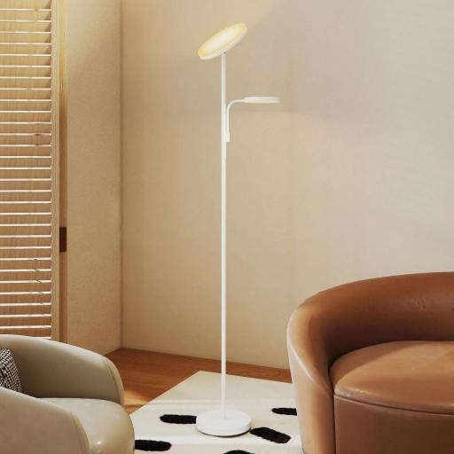 Lámpara de Pie LED Regulable 42W con Control Remoto y Táctil Temperatura de Color y Brillo Ajustable Blanco [3]