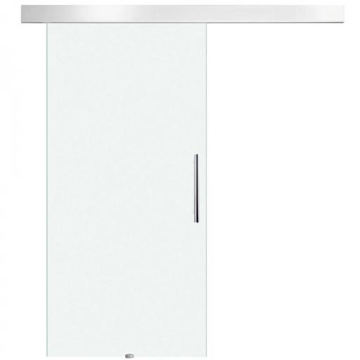 Puerta Corredera de Cristal Satinado 102,5x205 cm Puerta Corrediza con Riel Tirador y Cristal de Seguridad Translúcido [9]