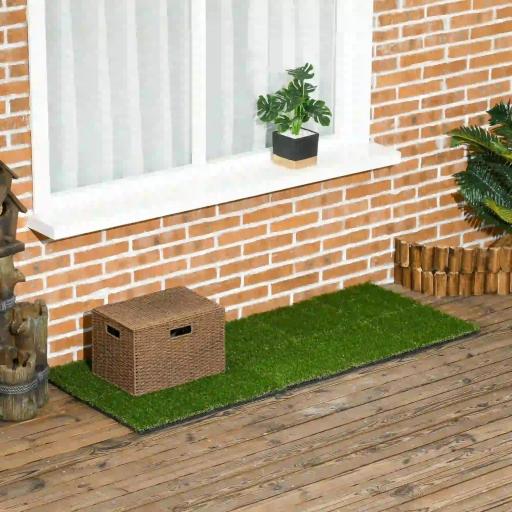 Césped Sintético de 10 Piezas Alfombra Césped Artificial 30x30 cm con Altura de Hierba 25 mm y Anti-UV Verde Oscuro [7]