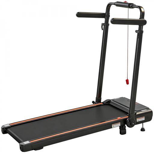 Cinta de Correr Plegable con Escritorio Extraíble 2.5HP 1-12 KM/H Pantalla LED Manillar y Soporte para Móvil Negro [9]