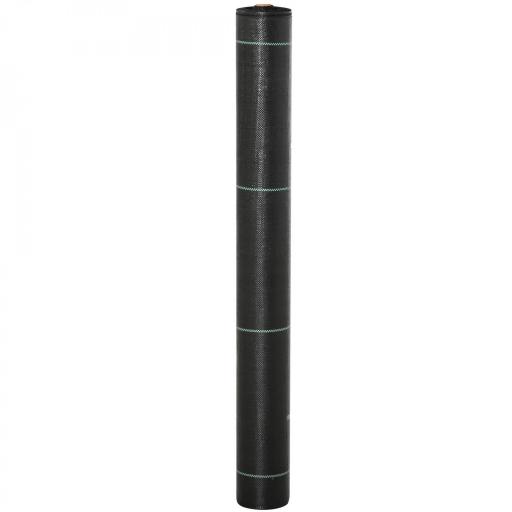 Malla Antihierbas Malla Geotextil 1x50 m Malla de Jardín contra Malas Hierbas 100 g/m² Rollo de Malla Antimaleza Negro [8]