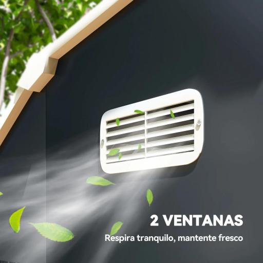 Caseta de Exterior Metálica 2,7 m² 238x132x198,5 cm con Base Estantes Ajustables 2 Puertas Corredizas y 2 Ventanas Gris [4]