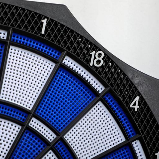 Diana Electrónica Plegable con 31 Juegos para 8 Jugadores con 6 Dardos y 6 Puntas de Repuesto Pantalla LCD 83x45cm Negro [9]