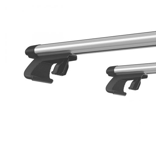 Barras de Techo Universales para Vehículos de Aluminio Bacas Portaequipajes Coche Automóvil Baca para Coche Universales con Cerradura Carga 75 kg 123,5 cm Plata [8]