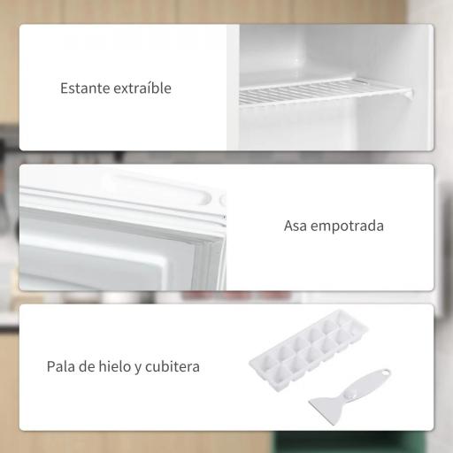Mini Congelador de 35L con Temperatura Ajustable Puerta Reversible y Bajo Consumo Energético para Cocina Camping Blanco [4]