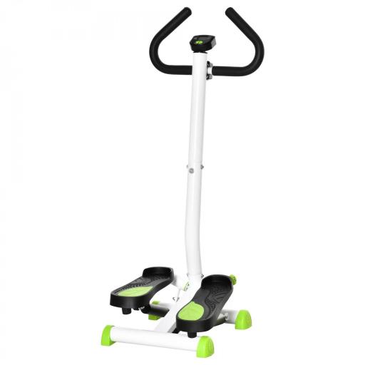 Máquina de Steps Mini Stepper para Fitness en Casa con Pantalla LCD y Pedales Antideslizantes 55x44x108cm Blanco y Verde [9]