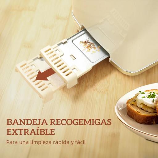 Set Desayuno con Pantalla LED Táctil Hervidor de Agua 1,7L 2200W Tostadora Pan Ranura Ancha 2 Rebanadas Crema [2]