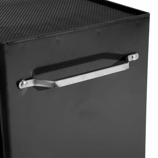 Carro de Herramientas para Taller con Ruedas 5 Cajones Armario con Cierre y Asa Lateral 61,5x33x82,5 cm Negro [6]