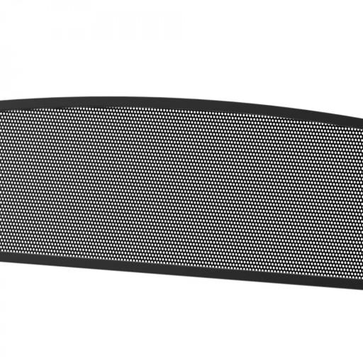 Banco Exterior de Jardín de 2 Plazas Banco para Terraza con Respaldo de Malla de Acero Carga 240 kg 127x60x87 cm Negro [6]