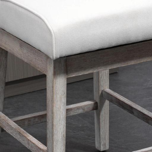 Juego de 2 Taburetes de Bar con Respaldo Taburetes Altos de Cocina Giratorios 180° Patas de Madera 46x57x101 cm Beige [3]