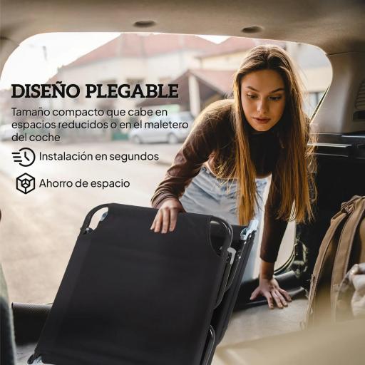Tumbona Plegable Reclinable con Ángulo Ajustable de 5 Posiciones para Jardín Exterior Piscina Terraza Camping Carga 120 kg 188x56x28 cm Negro [2]