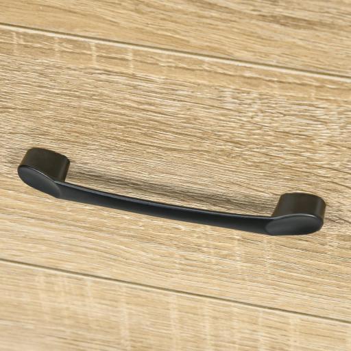 Cajonera de Oficina Mueble Archivador con Ruedas y Cajones y Barra Colgante para Archivos 40x42x65 cm Roble y Negro [6]