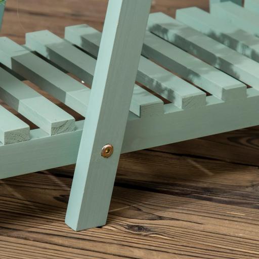 Soporte de Madera para Plantas de 3 Niveles Estantería Decorativa para Interiores Exteriores 76x26x76 cm Verde [4]