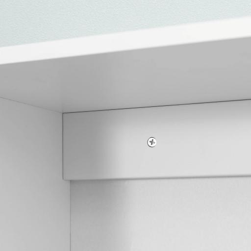 Armario de Pared Baño de 2 Puertas de Cristal Armario Colgante Multiusos para Cocina Salón con Estantes Interiores y Balda Ajustable 55x20x65 cm Blanco  [2]