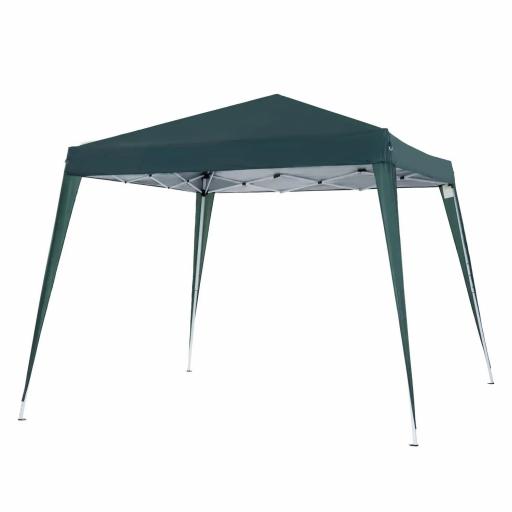 Carpa Plegable 3x3 m, Pop-up, Cenador Pabellón de Jardín, Altura Ajustable con Bolsa de Transporte, Anti-UV, Impermeable, Gazebo para Camping, Fiestas, Exterior, Verde [9]