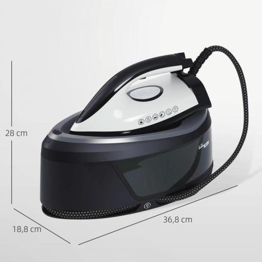 Centro de Planchado 2800W 100 g/min Función ECO Suela de Cerámica Doble Capa Antical Depósito Extraíble 2 L Azul [7]