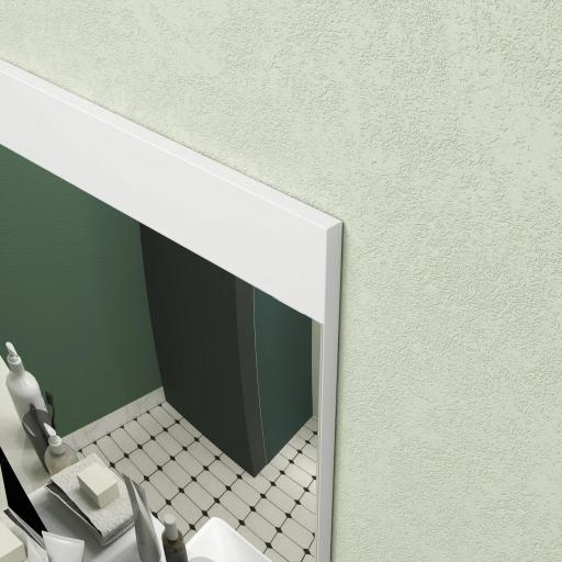 Espejo de Baño de Pared con Estante Abierto Espejo para Entrada Pasillo 50x12x60 cm Blanco [7]