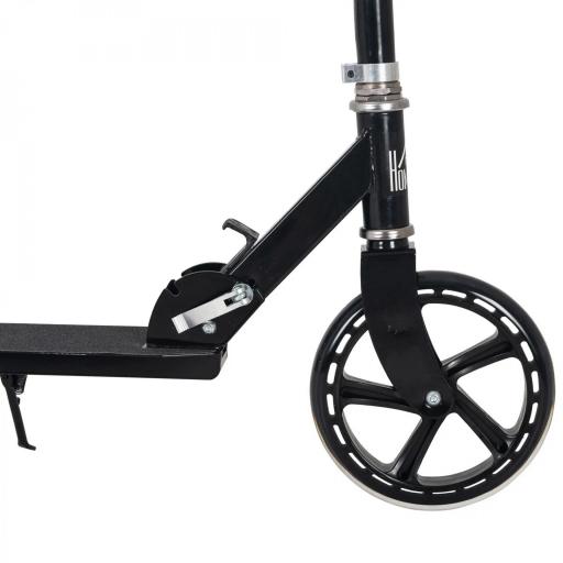 Patinete Plegable para Niños de 7-14 Años Scooter Infantil Manillar Ajustable en Altura de 4 Niveles con Freno 88x37x75-100 cm Negro [6]