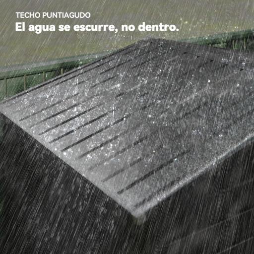 Caseta de Jardín Exterior 190x131x188 cm Cobertizo Metálico con 2 Ventilaciones y Puerta para Herramientas Gris [6]