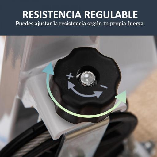 Máquina de Steps Mini Stepper para Fitness en Casa con Pantalla LCD y Pedales Antideslizantes 55x44x108cm Blanco y Azul [3]