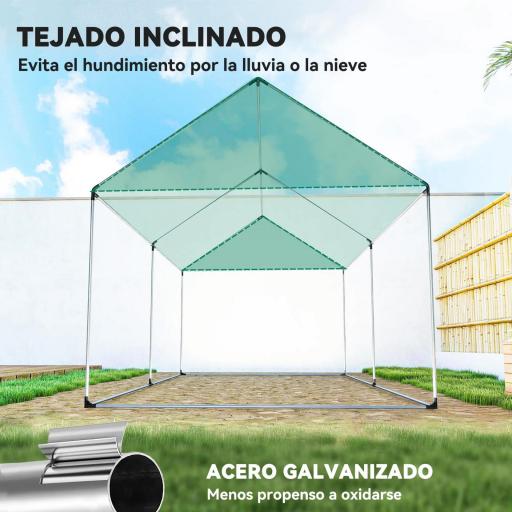 Invernadero de Túnel 2x3x2 m con 4 Ventanas de Malla y Puerta con Cremallera Invernadero de Huerto para Jardín Blanco [3]