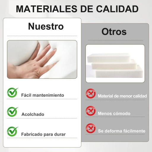 Sillón de Salón Tapizado en PU con Marco de Madera Cojines Acolchados Gruesos Caqui y Madera Nogal [3]