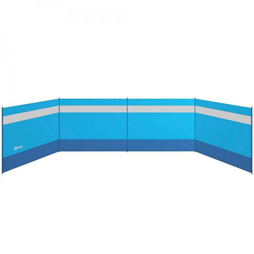 Cortavientos para Camping de 725 cm con Panel Transparente Postes de Acero, Estacas y Bolsa de Transporte para Exterior [8]