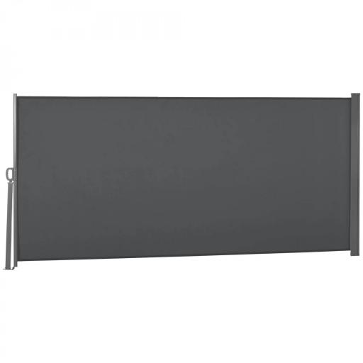 Toldo Lateral Retráctil 300x160 cm Pantalla Enrollable Mampara de Privacidad y Protección Solar para Balcón Terraza Gris [8]
