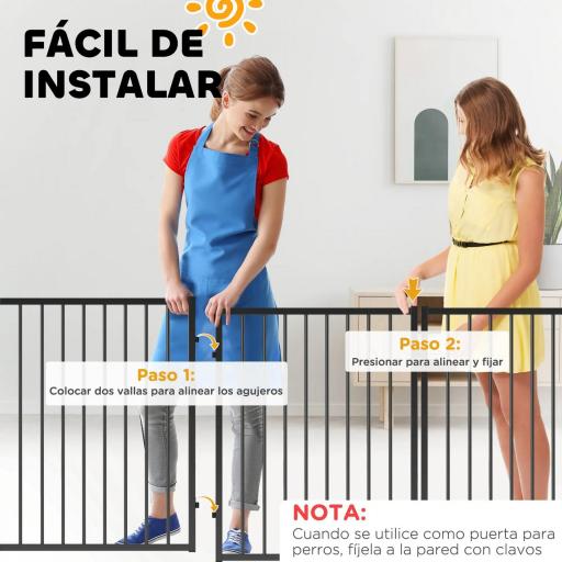 Parque para Perros de 8 Paneles 60x76 cm Corralito para Perros Pequeños y Medianos para Interior y Exterior Negro [4]