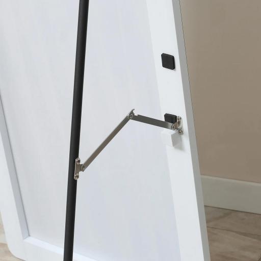 Espejo de Pie de Cuerpo Entero con Marco de Aleación de Aluminio de Estilo Moderno 45x37x158,5 cm Plata [3]